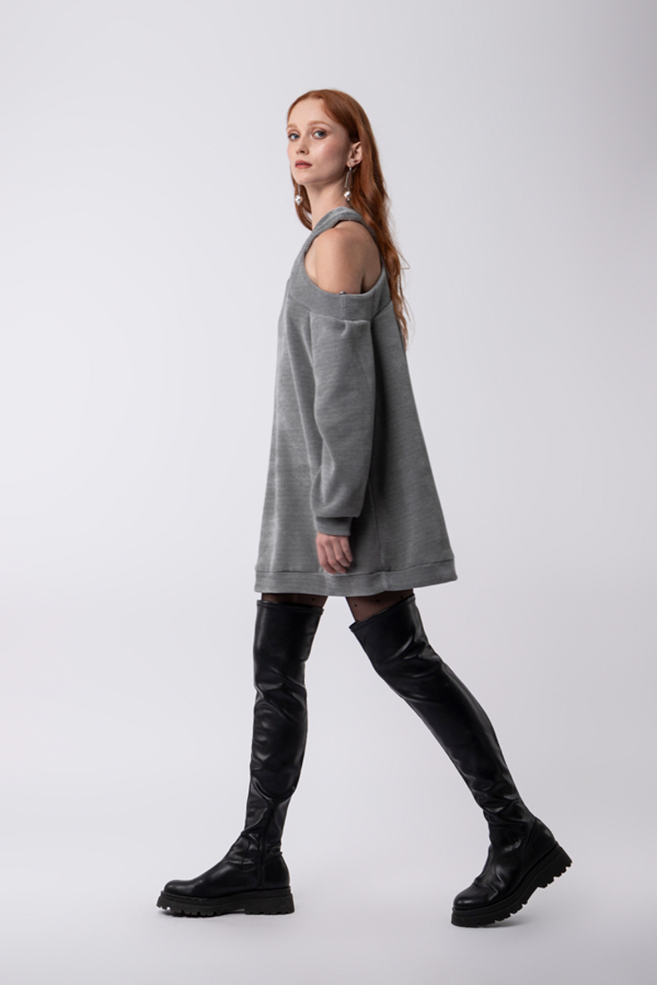 CARLOTTA DRESS - Grey