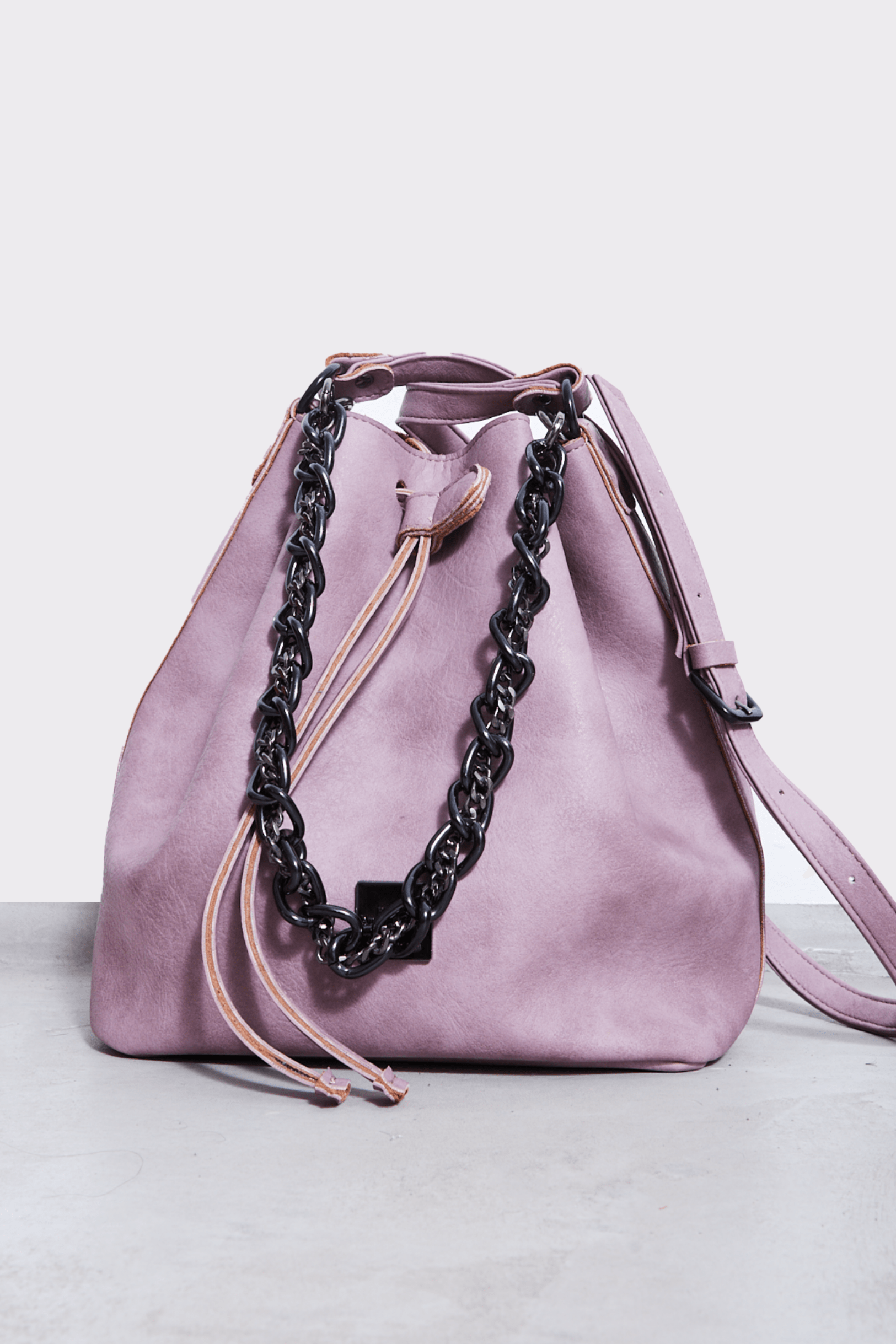 RETRO CHAIN POUCH - Dusty Pink