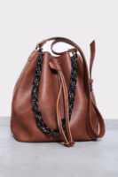 RETRO CHAIN POUCH - Chocolate