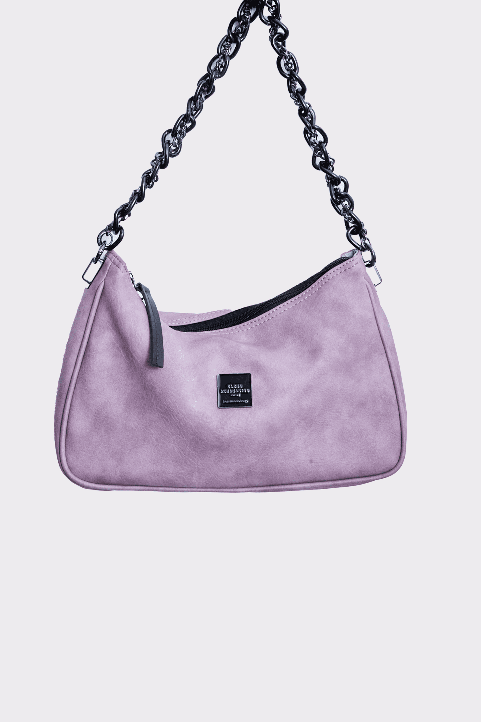 RETRO CHAIN VINTAGE BAGUETTE - Dusty pink