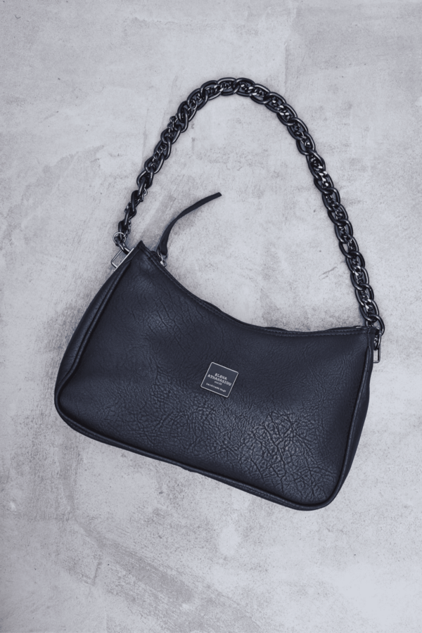 RETRO CHAIN VINTAGE BAGUETTE - Black