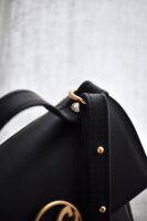 BELLE LEATHER HANDBAG - Black