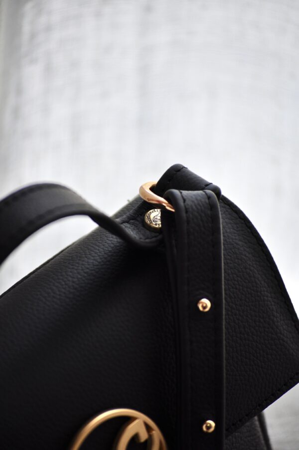 BELLE LEATHER HANDBAG - Black