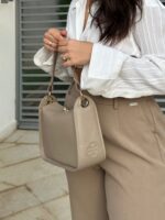GIGI LEATHER HANDBAG - Taupe