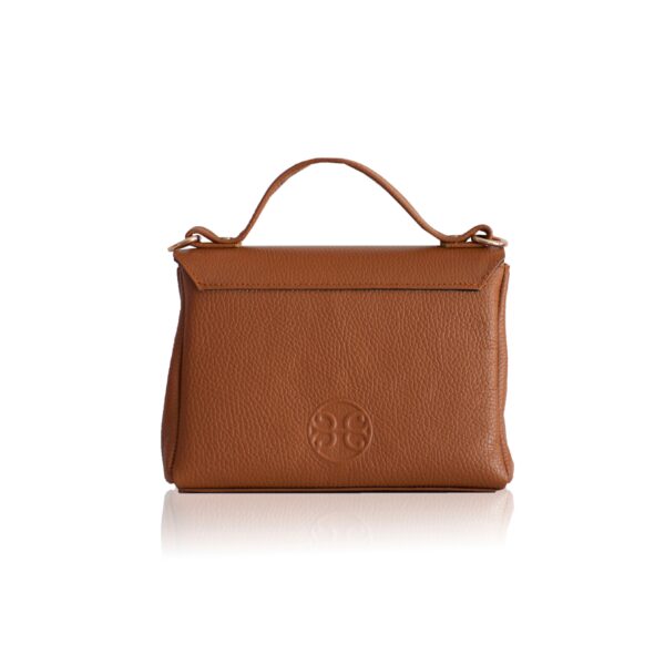 BELLE LEATHER HANDBAG - Tabac