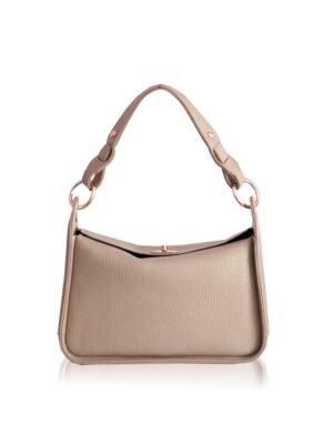 GIGI LEATHER HANDBAG - Taupe