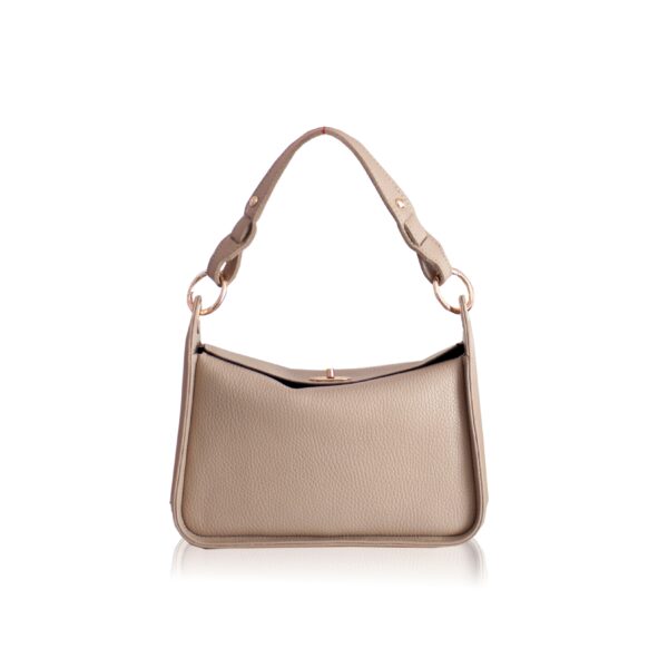 GIGI LEATHER HANDBAG - Taupe