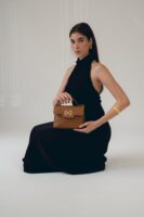 BELLE LEATHER HANDBAG - Tabac