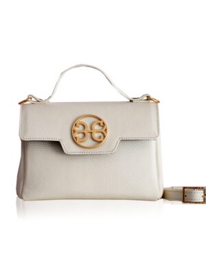 BELLE LEATHER HANDBAG - Cream