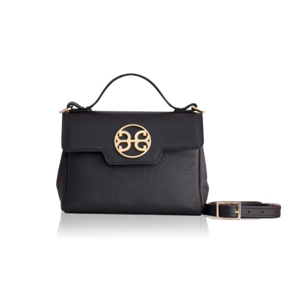 BELLE LEATHER HANDBAG - Black