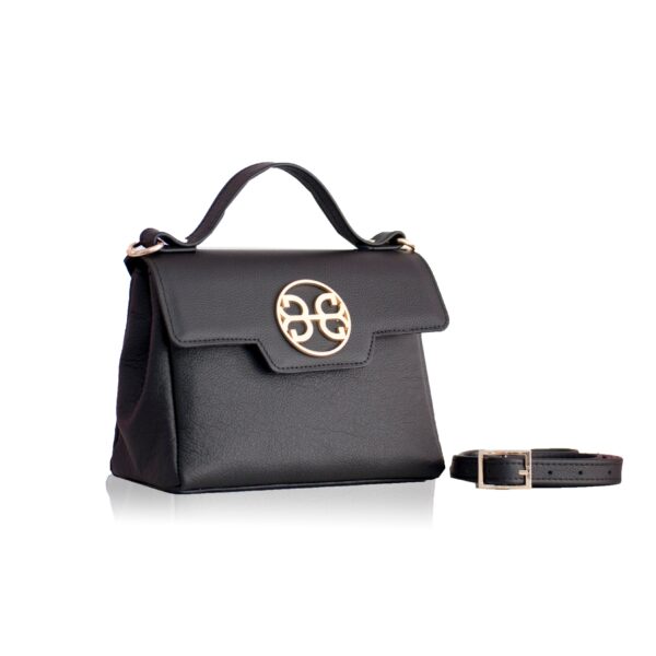 BELLE LEATHER HANDBAG - Black