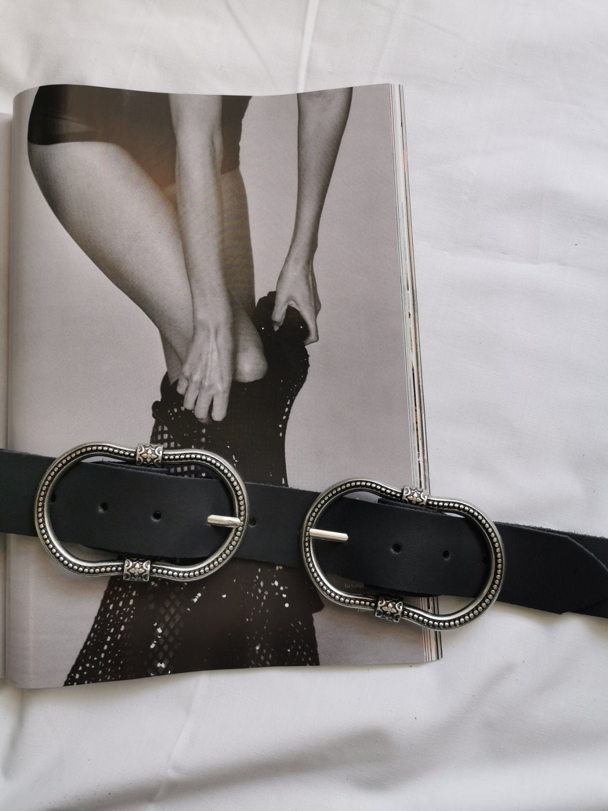 INFINITY LEATHER BELT - Black