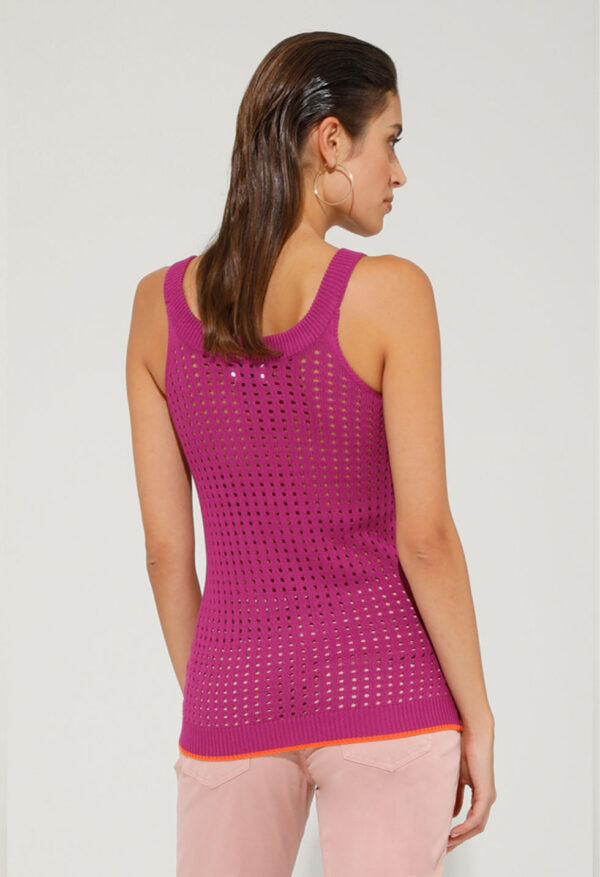 SYLVIE KNITTED TOP - Fuchsia