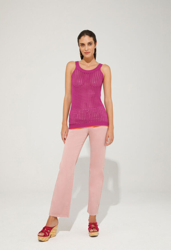 SYLVIE KNITTED TOP - Fuchsia