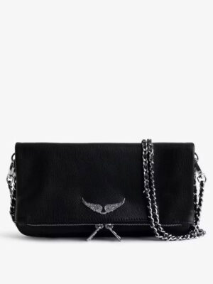 ZADIG & VOLTAIRE – ROCK CLUTCH - Noir Silver