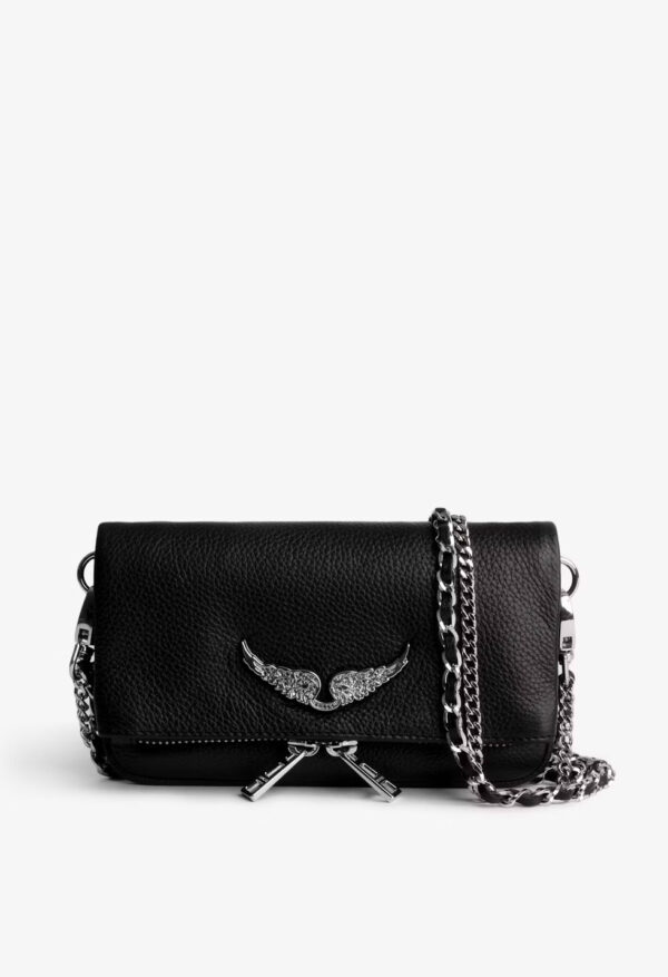 ZADIG & VOLTAIRE – ROCK NANO CLUTCH - Noir Silver