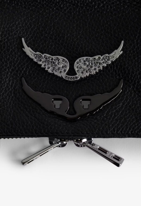 ZADIG & VOLTAIRE – ROCK NANO CLUTCH - Noir Silver