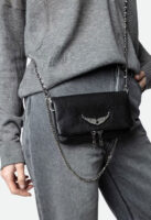 ZADIG & VOLTAIRE – ROCK NANO CLUTCH - Noir Silver