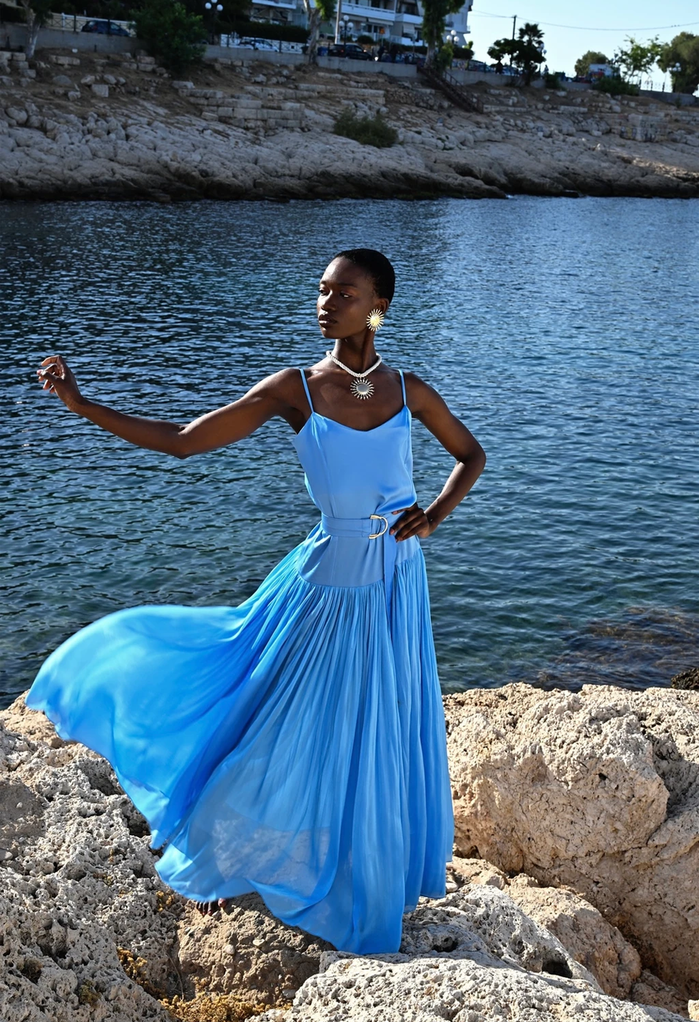 BRIGID DRESS - Baby Blue