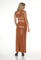KENDALL + KYLIE - MAXI DRESS IN SHINY LOOK WITH SLIT