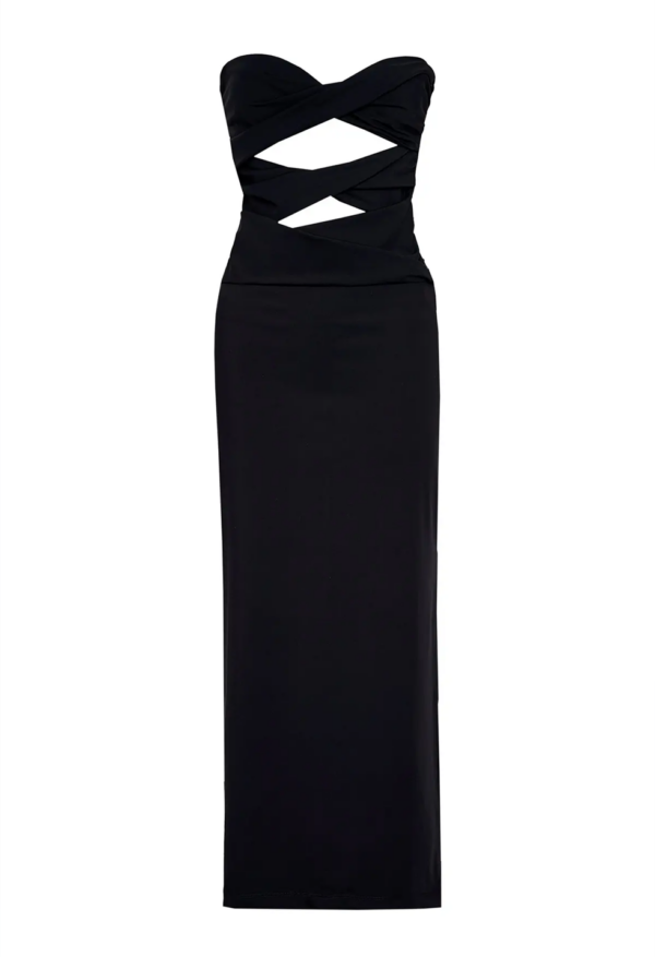 KENDALL + KYLIE - TWISTED STRAPLESS MAXI DRESS