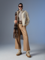 SINATRA - WOOL-BLEND PALAZZO PANTS WITH DOUBLE LOOPS