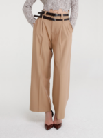 SINATRA - WOOL-BLEND PALAZZO PANTS WITH DOUBLE LOOPS