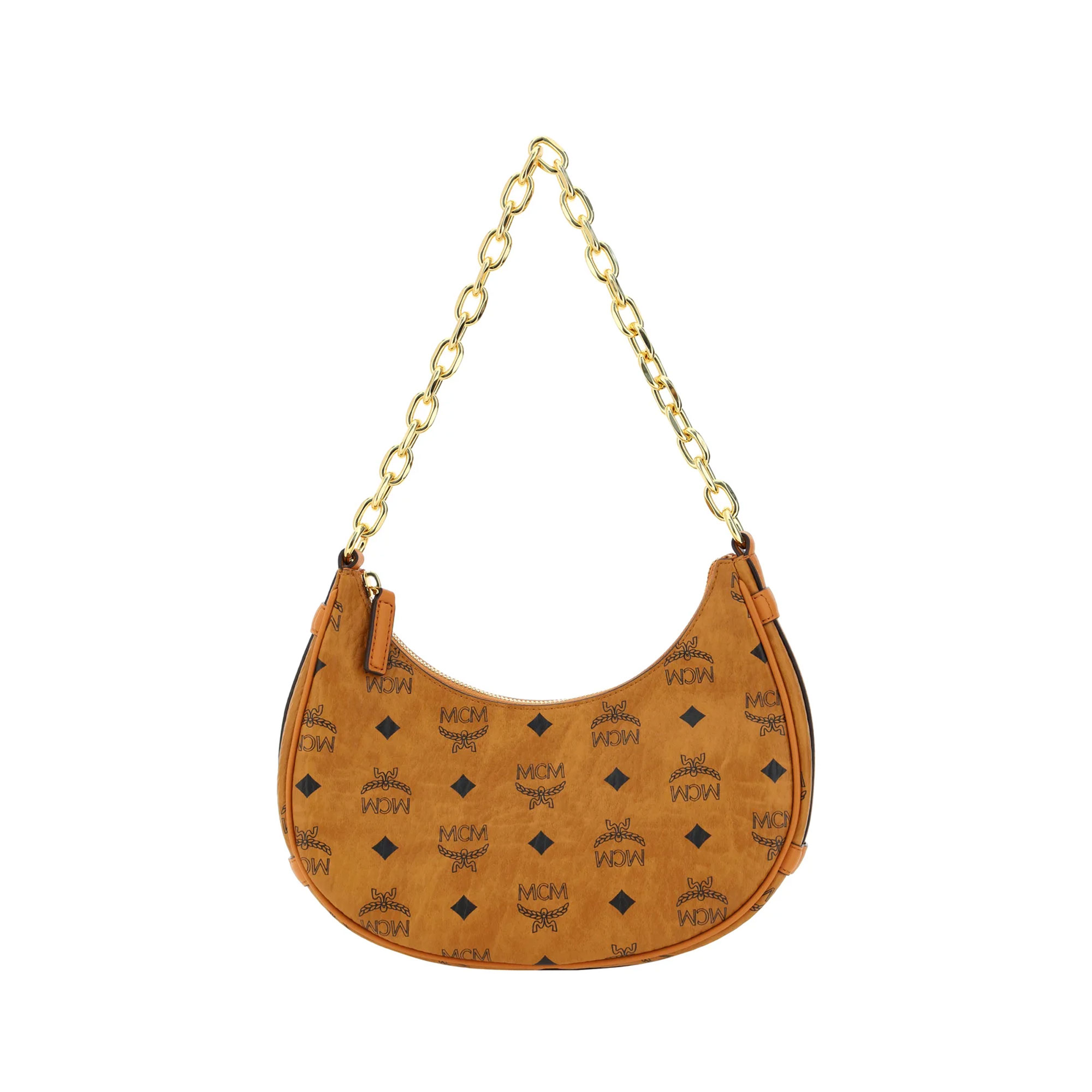 MCM - AREN CRESCENT ZIPPED SMALL SHOULDER BAG