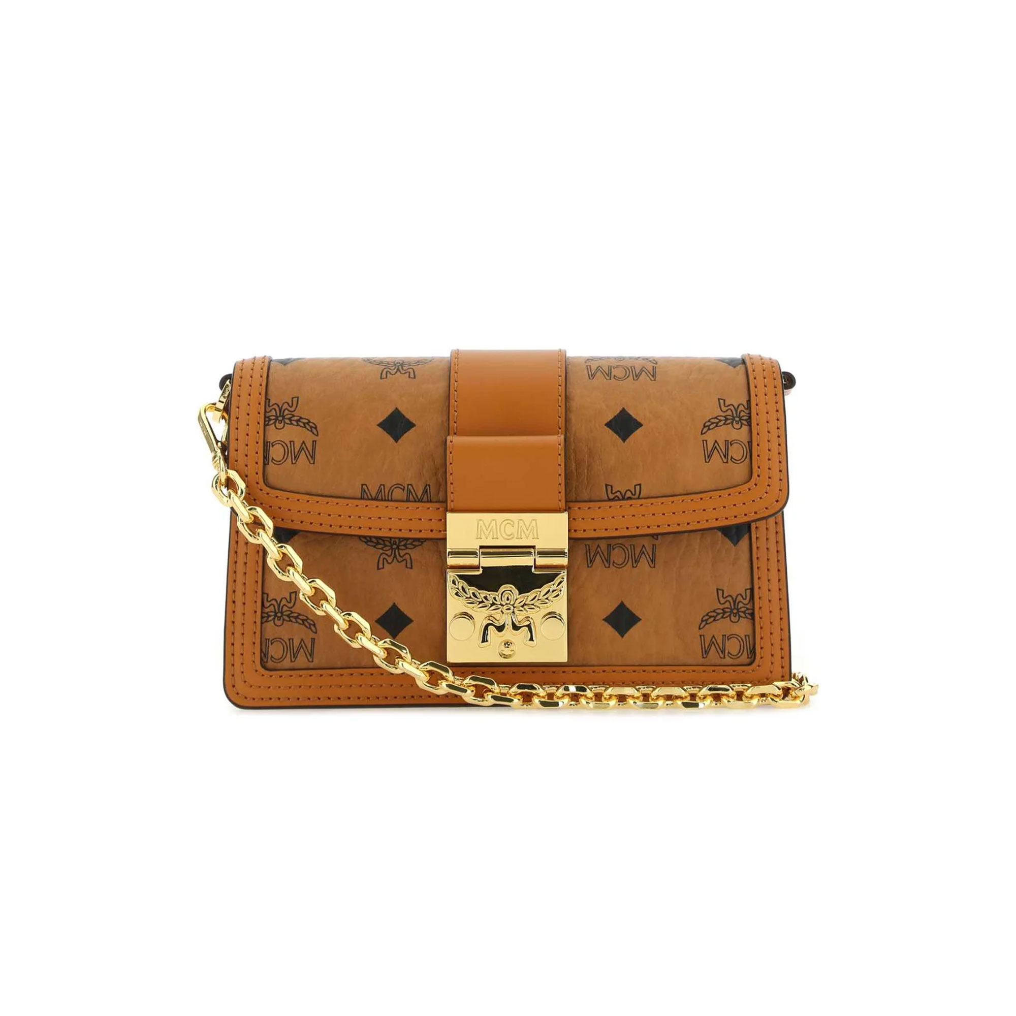MCM Logo Detailed Chained Shoulder Bag