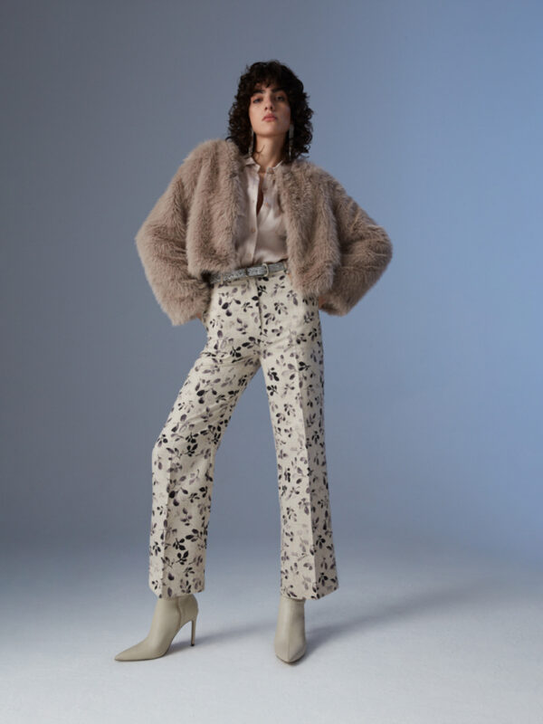 USHUAIA - MUD CREW NECK FAUX FUR