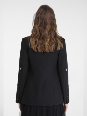 BLANCH - OVER FIT JACKET WITH HAND EMBROIDERED JEWEL