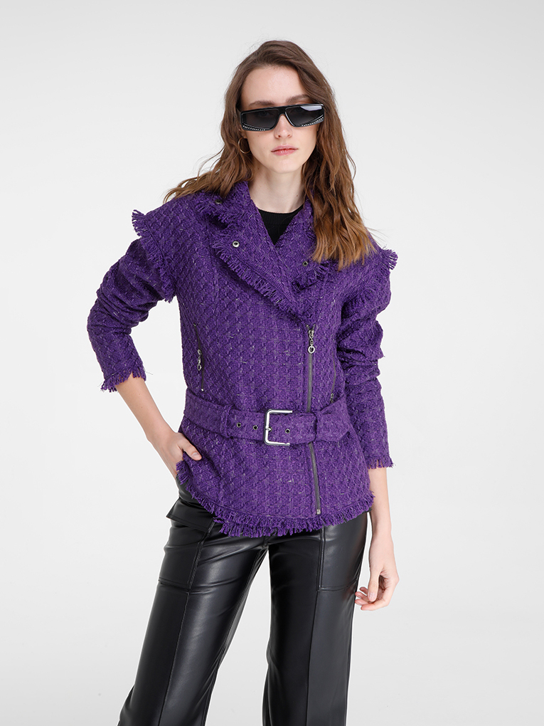 REWIND - TWEED JACKET WITH BELT