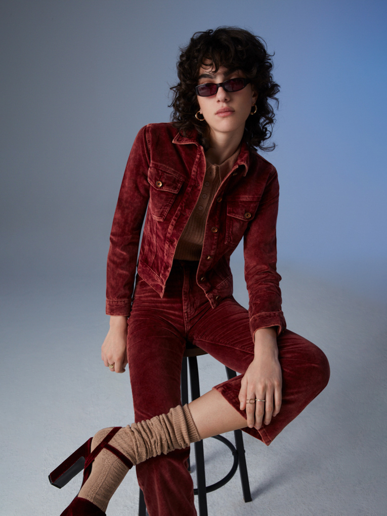 BALLY - STONE WASHED VELVET CASUAL JACKET