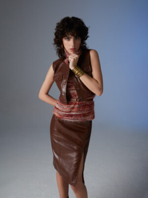 ITALO - MATTED FAUX LEATHER VEST