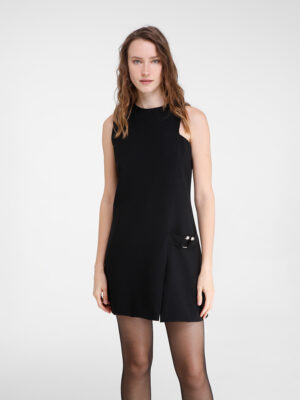 BOUNTY - SLEEVELESS FLARED DRESS WITH JEWEL ACCESORIES