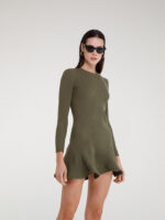 SPART - KNIT DRESS WITH RUFFLE SKIRT