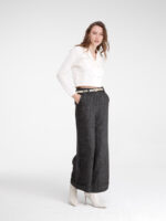 MIRTA - BUCLE' KNIT JACKET WITH HAND EMBROIDERED POCKET