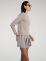 MAITE - CACHMIRE BLEND SWEATER WITH JEWEL BUTTONS