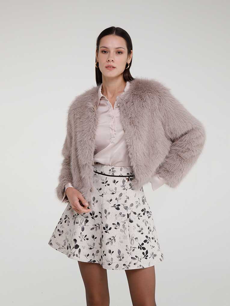 CYTRA - FULL SKIRT WITH FLORAL PRINT