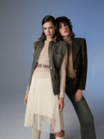 TULLE - MIDI SKIRT IN KNIT AND TULLE