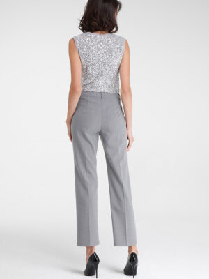 KEMIL – REGULAR PANTS IN STRETCH PINSTRIPE FABRIC
