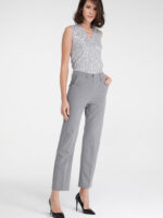 KEMIL - REGULAR PANTS IN STRETCH PINSTRIPE FABRIC