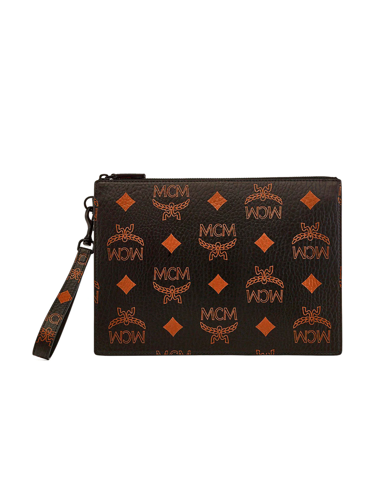 MCM medium Aren Maxi Visetos-print wristlet pouch