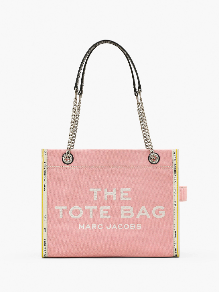 DENIM CHAIN MEDIUM TOTE BAG