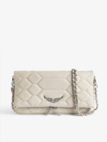 ZADIG & VOLTAIRE – ROCK QUILTED CLUTCH - Ecru