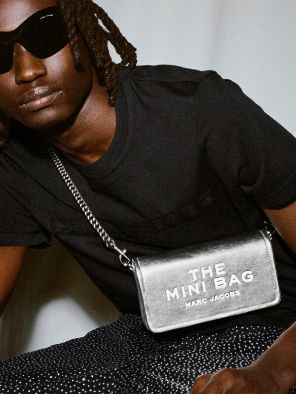 MARC JACOBS - THE METALLIC LEATHER CHAIN MINI BAG