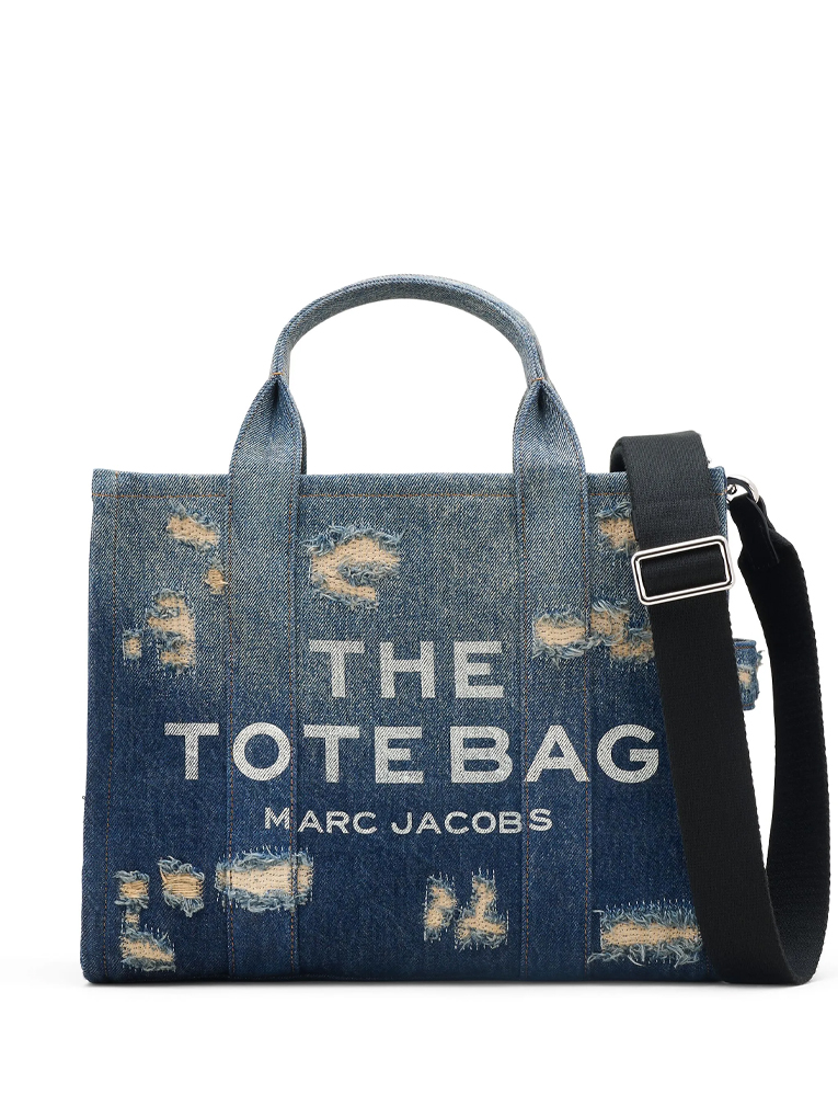 MARC JACOBS - THE DENIM MEDIUM RIP AND REPAIR TOTE BAG