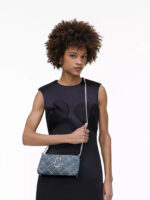 MARC JACOBS - THE QUILTED DENIM SNAPSHOT CONVERTIBLE SHOULDER BAG
