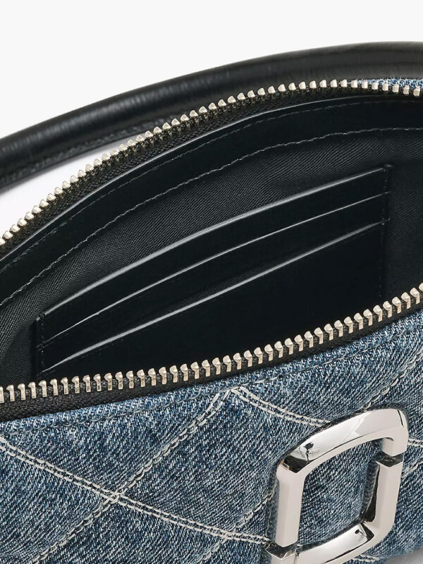 MARC JACOBS - THE QUILTED DENIM SNAPSHOT CONVERTIBLE SHOULDER BAG